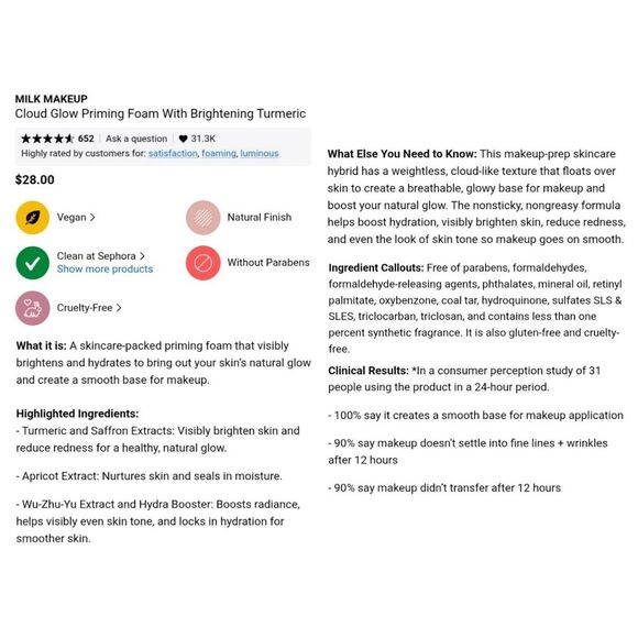 MILK MAKEUP Cloud Glow Foam Brightening Primer - Picture 6 of 7